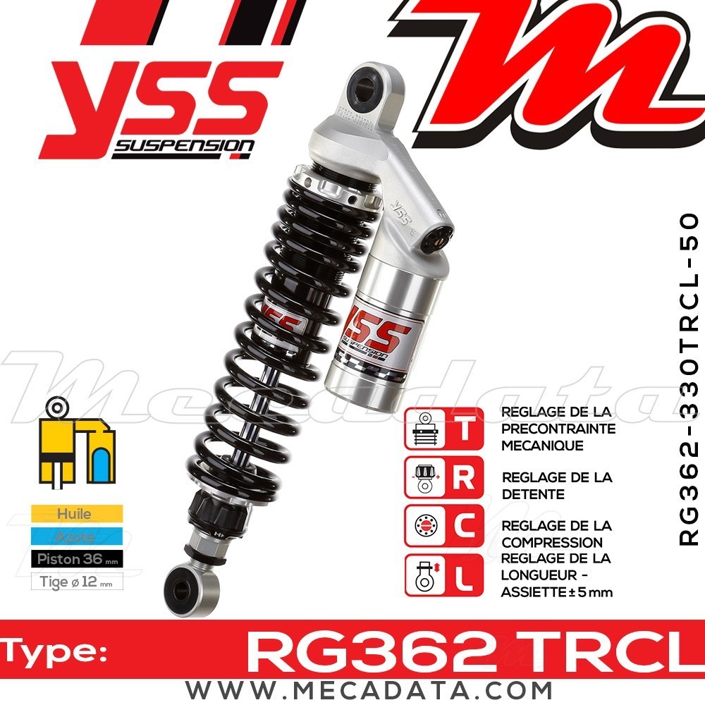 Amortisseur YSS RG362 TRC ~ Honda XBR 500 (PC15) ~ Annee 1987