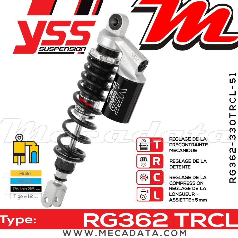 Amortisseur YSS RG362 TRC ~ Honda CB 750 K Four (CB750) ~ Annee 1976