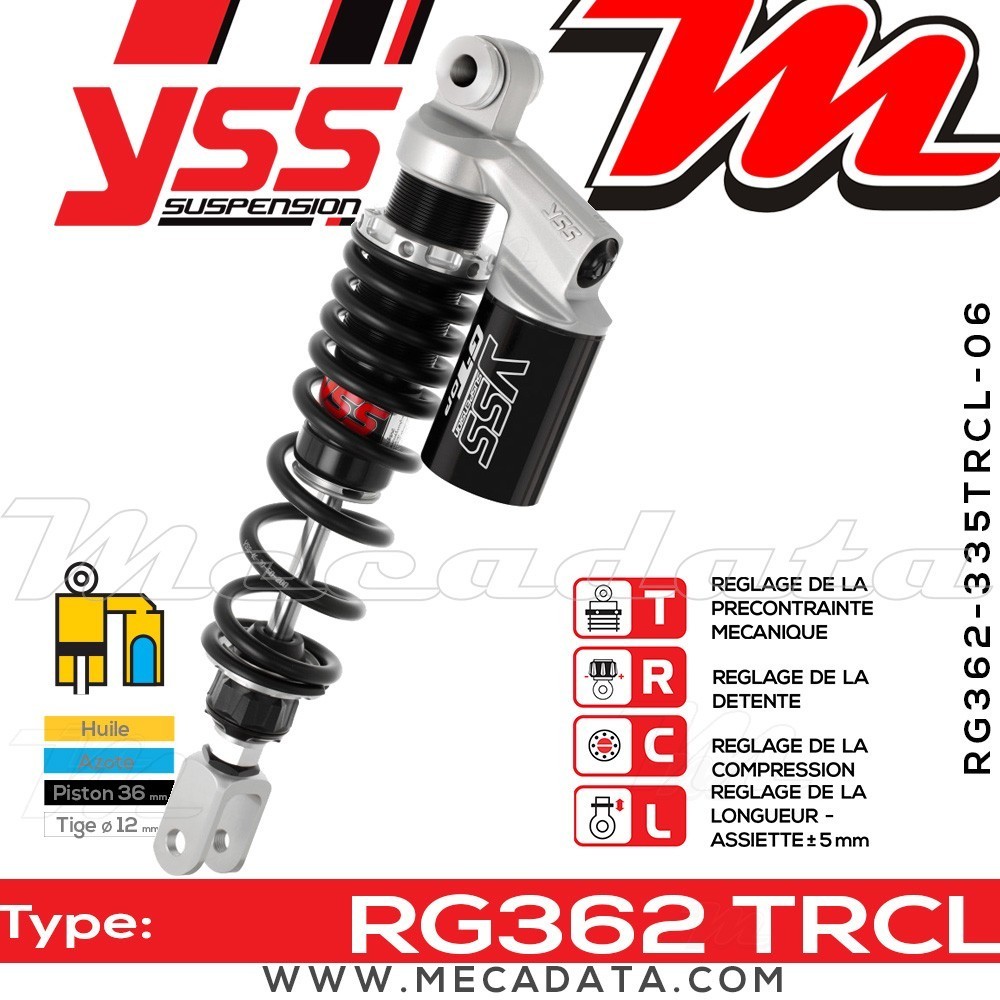 Amortisseur YSS RG362 TRC ~ Suzuki GSX 750 E (GS75X) ~ Annee 1981
