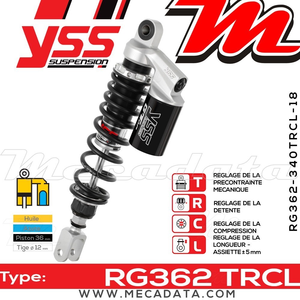 Amortisseur YSS RG362 TRC ~ Honda CB 750 F (RC04) ~ Annee 1981