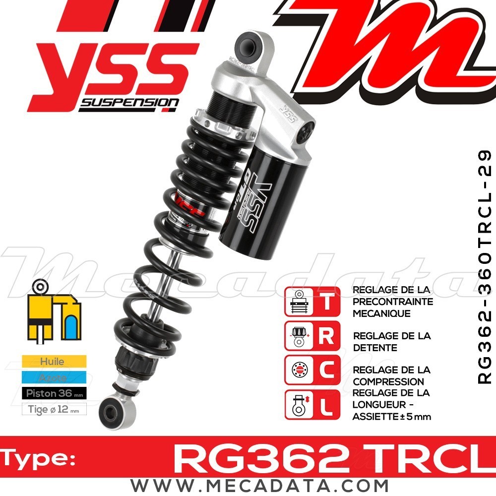 Amortisseur YSS RG362 TRC ~ Suzuki GSX 1400 (BN1111) ~ Annee 2002