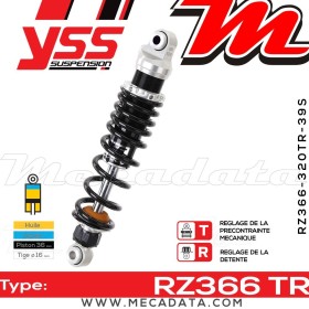 Amortisseur YSS RZ366 TR ~ Harley Davidson VRSCDX 1130 Night Rod Special (HHZ) ~ Annee 2007