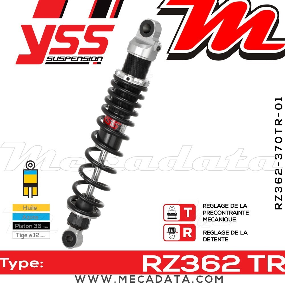 Amortisseur YSS RZ362 TR ~ Suzuki GS 650 G Katana (GS650G) ~ Annee 1981 - 1982