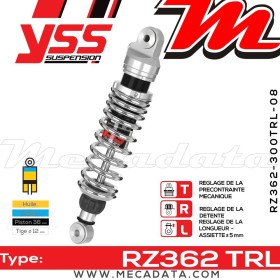 Amortisseur YSS RZ362 TRL ~ Triumph T140 750 V Bonneville () ~ Annee 1976 - 1978