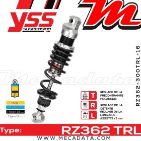 Amortisseur YSS RZ362 TRL ~ Harley Davidson FXD 1450 Dyna Super Glide (GHV) ~ Annee 2002