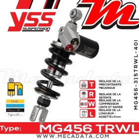 Amortisseur YSS MG456 TRW ~ BMW S 1000 RR ABS (K10/K46) ~ Annee 2016