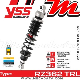 Amortisseur YSS RZ362 TRL ~ Kawasaki EN 500 C (EN500C) ~ Annee 1998