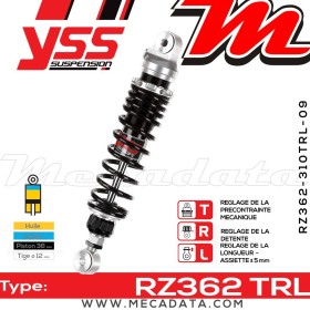 Amortisseur YSS RZ362 TRL ~ Ducati Pantah 500 SL (500SL-PANT) ~ Annee 1979 - 1980