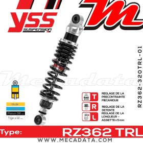 Amortisseur YSS RZ362 TRL ~ Suzuki GZ 250 Marauder (AR1211) ~ Annee 2002