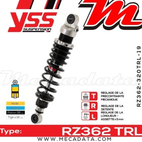 Amortisseur YSS RZ362 TRL ~ Suzuki GZ 125 Marauder (AP1711) ~ Annee 2005 - 2007