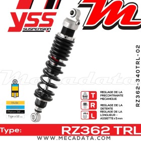 Amortisseur YSS RZ362 TRL ~ Norton Rotary 600 Commander () ~ Annee 1988 - 1994