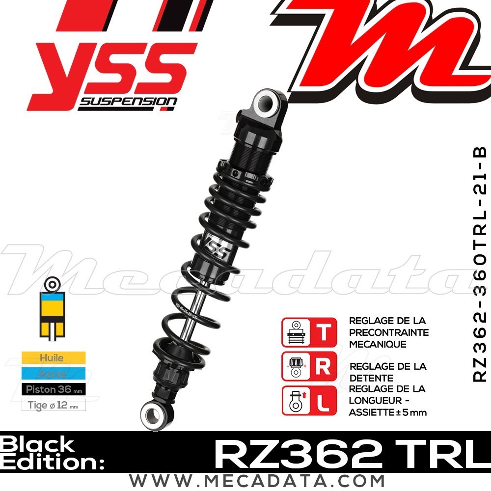 Amortisseur YSS RZ362 TRL ~ Kawasaki ZRX 1100 C (ZRT10CCA) ~ Annee 2000