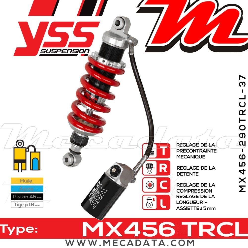 Amortisseur YSS MX456 TRC ~ Yamaha TZR 250 (2MA) ~ Annee 1987