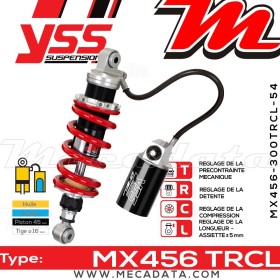 Amortisseur YSS MX456 TRC ~ Kawasaki Z 650 H ABS (ER650HHDA) ~ Annee 2017