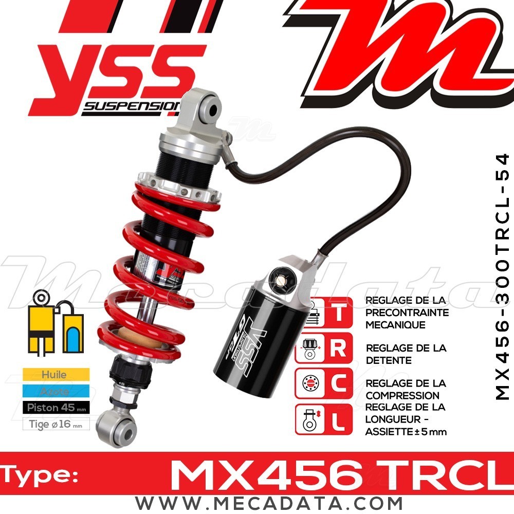 Amortisseur YSS MX456 TRC ~ Kawasaki Z 650 H ABS (ER650HHDA) ~ Annee 2017