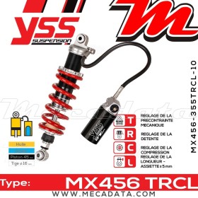 Amortisseur YSS MX456 TRC ~ Kawasaki Z 1000 SX ABS (ZXT00LMA) ~ Annee 2015