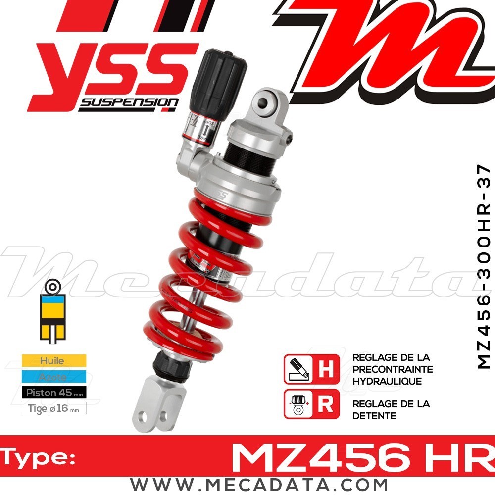 Amortisseur YSS MZ456 HR ~ Yamaha FZ 750 Genesis (2KK) ~ Annee 1990