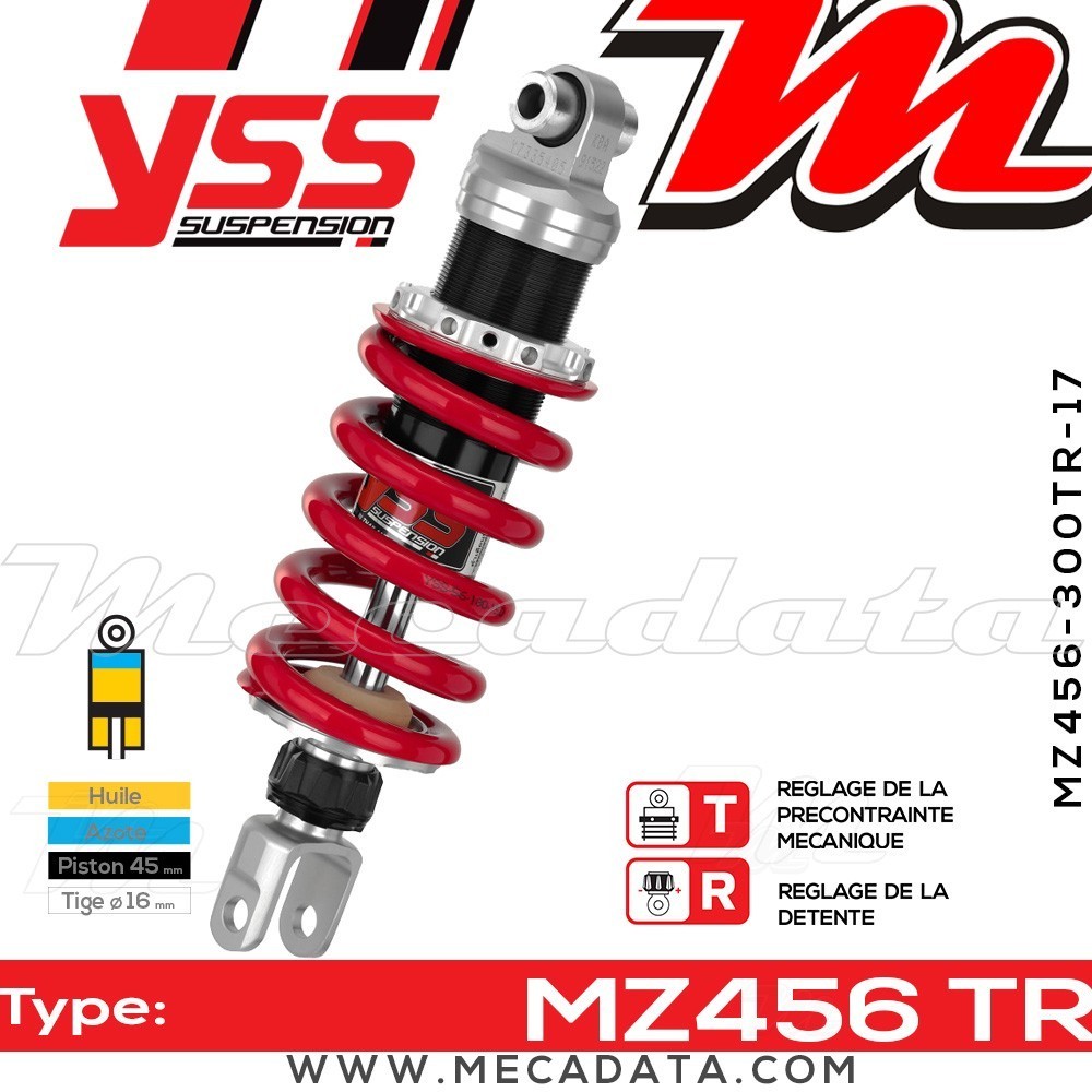 Amortisseur YSS MZ456 TR ~ Yamaha FZ 750 Genesis (2KK) ~ Annee 1990
