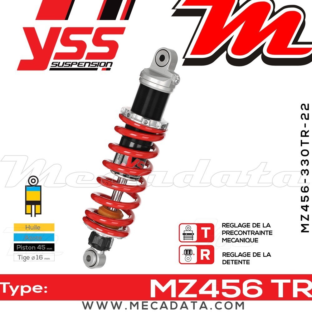 Amortisseur YSS MZ456 TR ~ Suzuki GR 650 X (GP51A) ~ Annee 1983