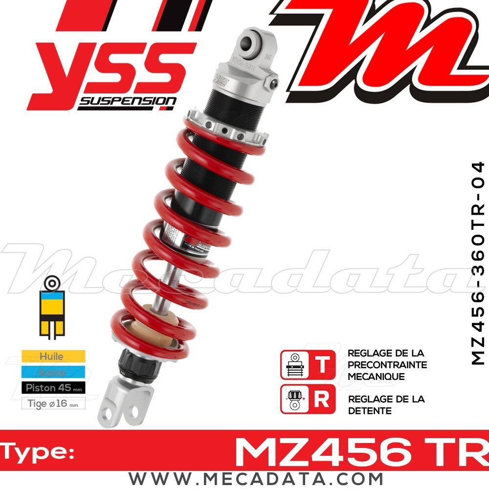Amortisseur YSS MZ456 TR ~ Yamaha FZR 750 R OW01 (3PJ) ~ Annee 1989