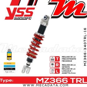 Amortisseur YSS MZ366 TRL ~ Triumph Thunderbird 900 (T309RT) ~ Annee 2002