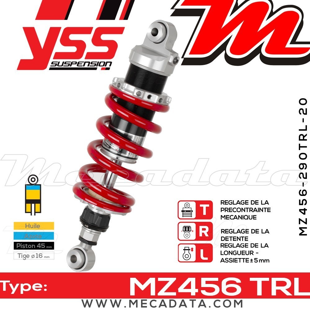 Amortisseur YSS MZ456 TRL ~ Honda NC 700 SA ABS (RC61C) ~ Annee 2012