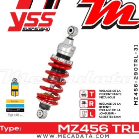 Amortisseur YSS MZ456 TRL ~ Ducati Monster 821 Stripe ABS (M701AA) ~ Annee 2016