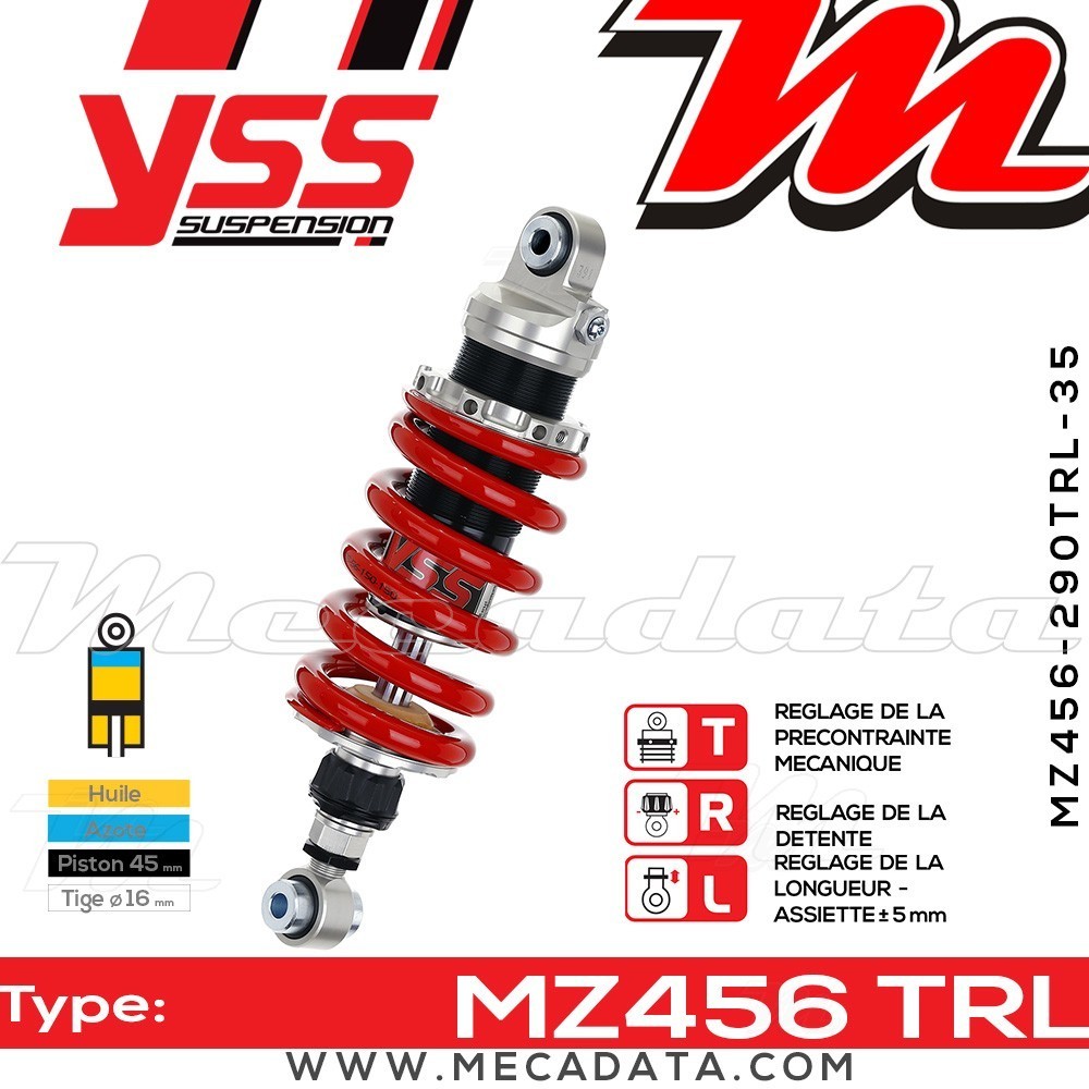 Amortisseur YSS MZ456 TRL ~ Honda CBF 1000 (SC58A) ~ Annee 2007