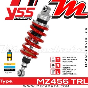 Amortisseur YSS MZ456 TRL ~ Triumph Speed Triple 1050 ABS (515NV) ~ Annee 2014