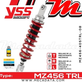 Amortisseur YSS MZ456 TRL ~ KTM Duke 620 E Last Edition () ~ Annee 1998 - 1999