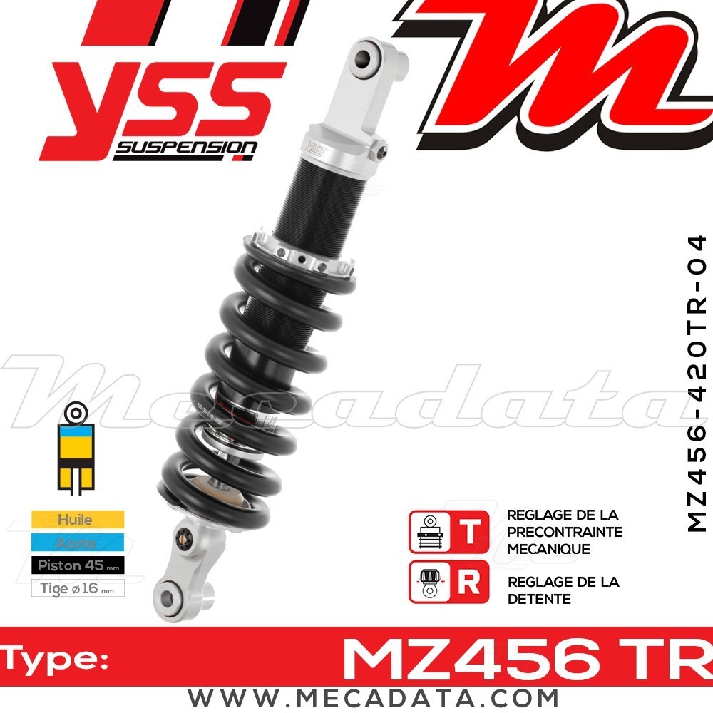 Amortisseur YSS MZ456 TRL ~ BMW F 650 (800) GS (E8GS/K72) ~ Annee 2011