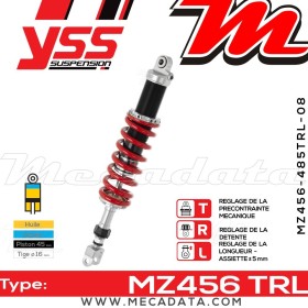 Amortisseur YSS MZ456 TRL ~ Cagiva Gran Canyon 900 i.e. (M300AA) ~ Annee 1999