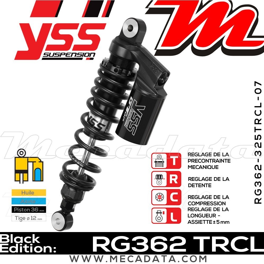 Amortisseur YSS RG362 TRC ~ Harley Davidson XG 750 Street ABS (NBB) ~ Annee 2017