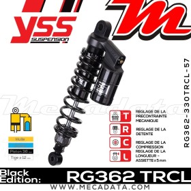 Amortisseur YSS RG362 TRC ~ Kawasaki W 800 A Final Edition (EJ800AAA) ~ Annee 2016 - 2017