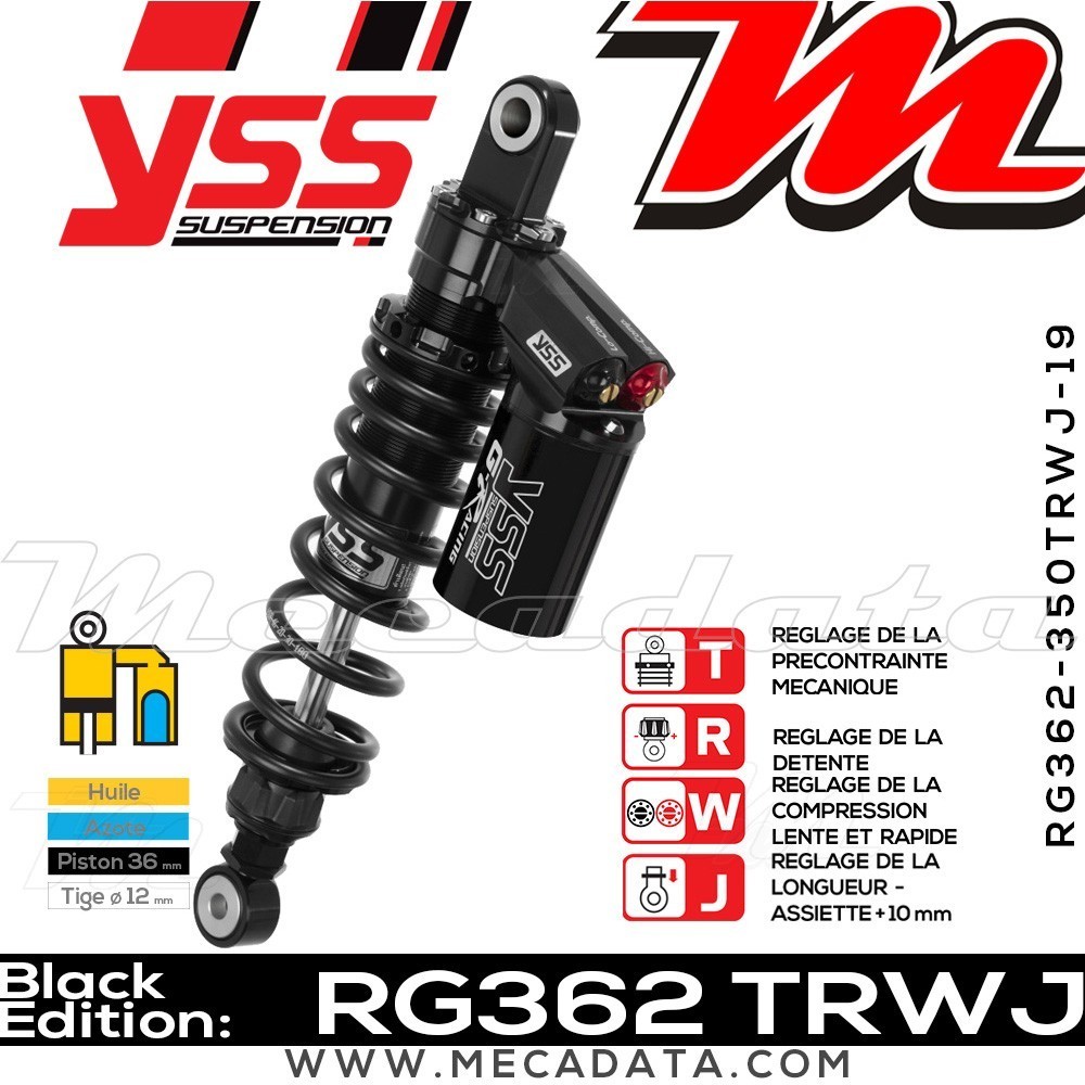 Amortisseur YSS RG362 TRW ~ Kawasaki ZR 750 C Zephyr (ZR750C) ~ Annee 1991