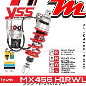 Amortisseur YSS MX456 H1R ~ Kawasaki ZZR 1400 F Special Edition ABS (ZXT40EFA) ~ Annee 2013