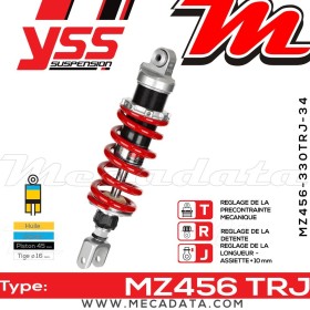 Amortisseur YSS MZ456 TRL ~ Kawasaki ZZR 1400 B ABS (ZXT40ABA) ~ Annee 2006