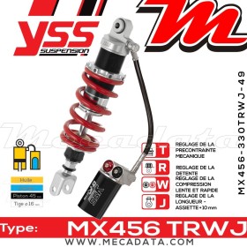 Amortisseur YSS MX456 TRW ~ Suzuki SV 650 S (BY1321) ~ Annee 2007