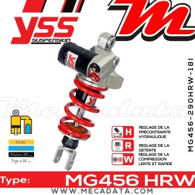 Amortisseur YSS MG456 HRW ~ Yamaha YZF-R6 600 ABS (RJ271) ~ Annee 2017