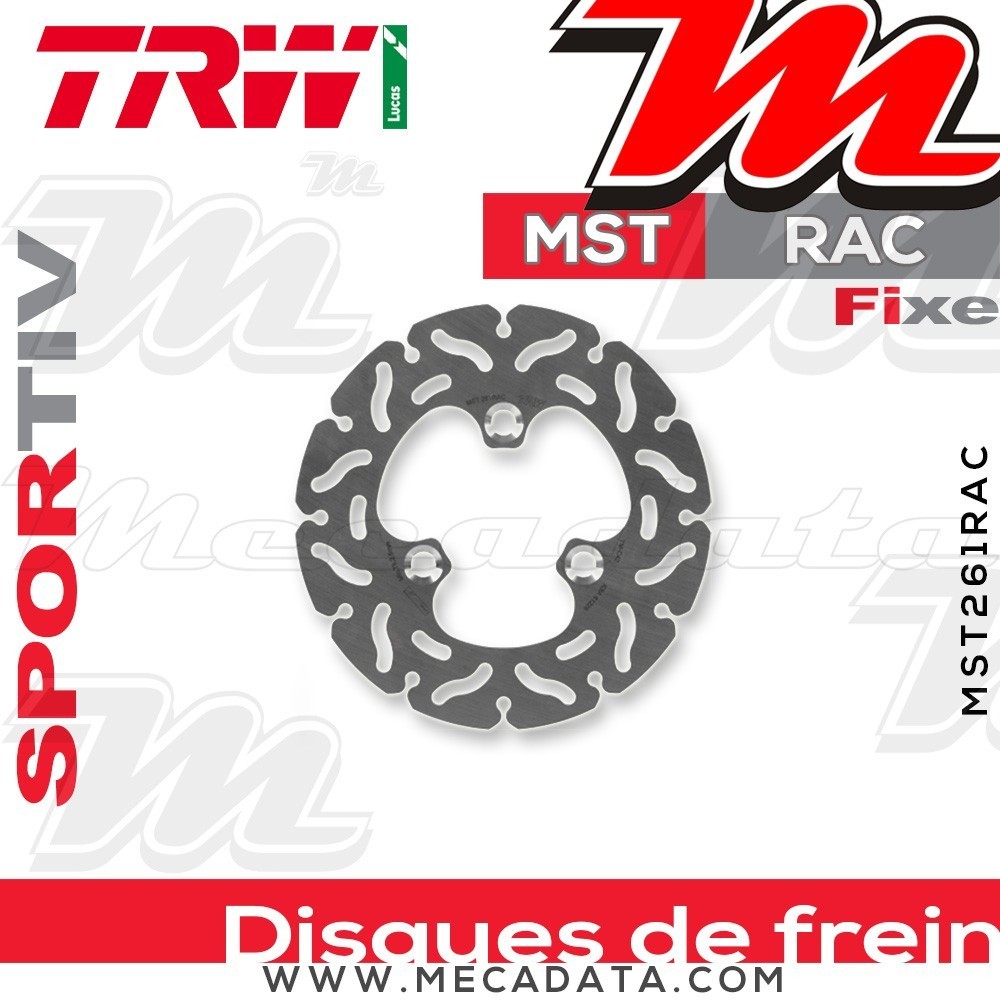 Disque de frein Avant ~ Peugeot 50 Elystar Advantage (G1A) 2002-2007 ~ TRW Lucas MST 261 RAC