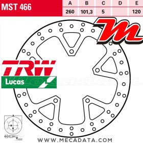 Disque de frein Avant ~ Peugeot 125 Geo RS (N2) 2006-2013 ~ TRW Lucas MST 466