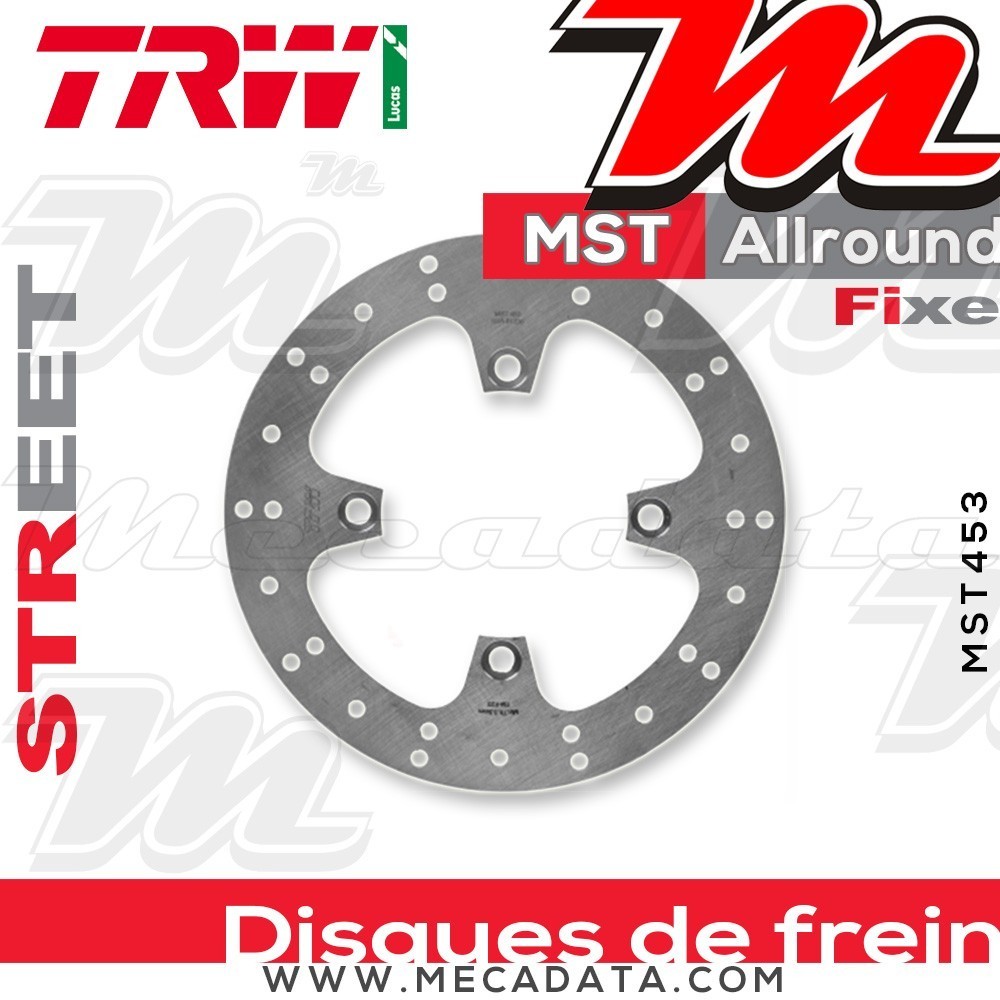 Disque de frein Avant ~ Peugeot SV 250 (N2) 2001-2002 ~ TRW Lucas MST 453
