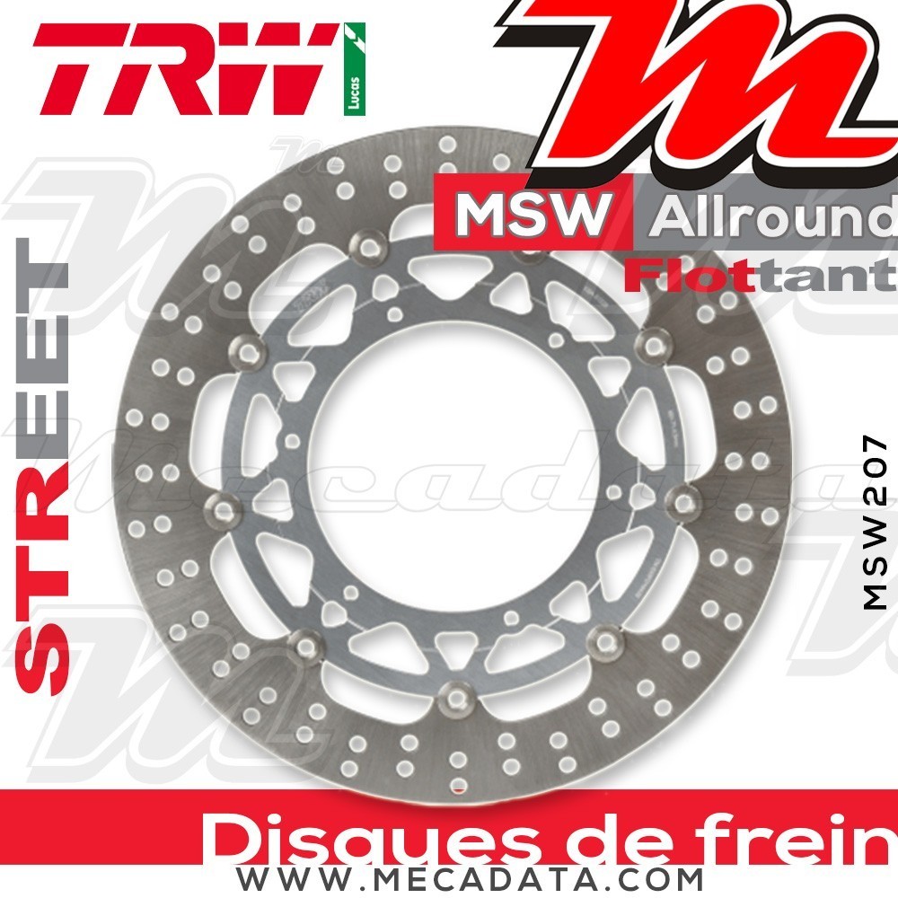 Disque de frein Avant ~ KTM 1190 Adventure, R 2013+ ~ TRW Lucas MSW 207