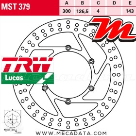 Disque de frein Avant gauche ~ KTM LC4 640 Adventure (KTM-4T-EGS) 2003-2007 ~ TRW Lucas MST 379