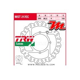 Disque de frein Avant ~ KTM E-SX Freeride 2012-2014 ~ TRW Lucas MST 217 EC
