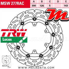 Disque de frein Avant ~ KTM LC8 990 Adventure S (KTM LC-8) 2006-2008 ~ TRW Lucas MSW 277 RAC