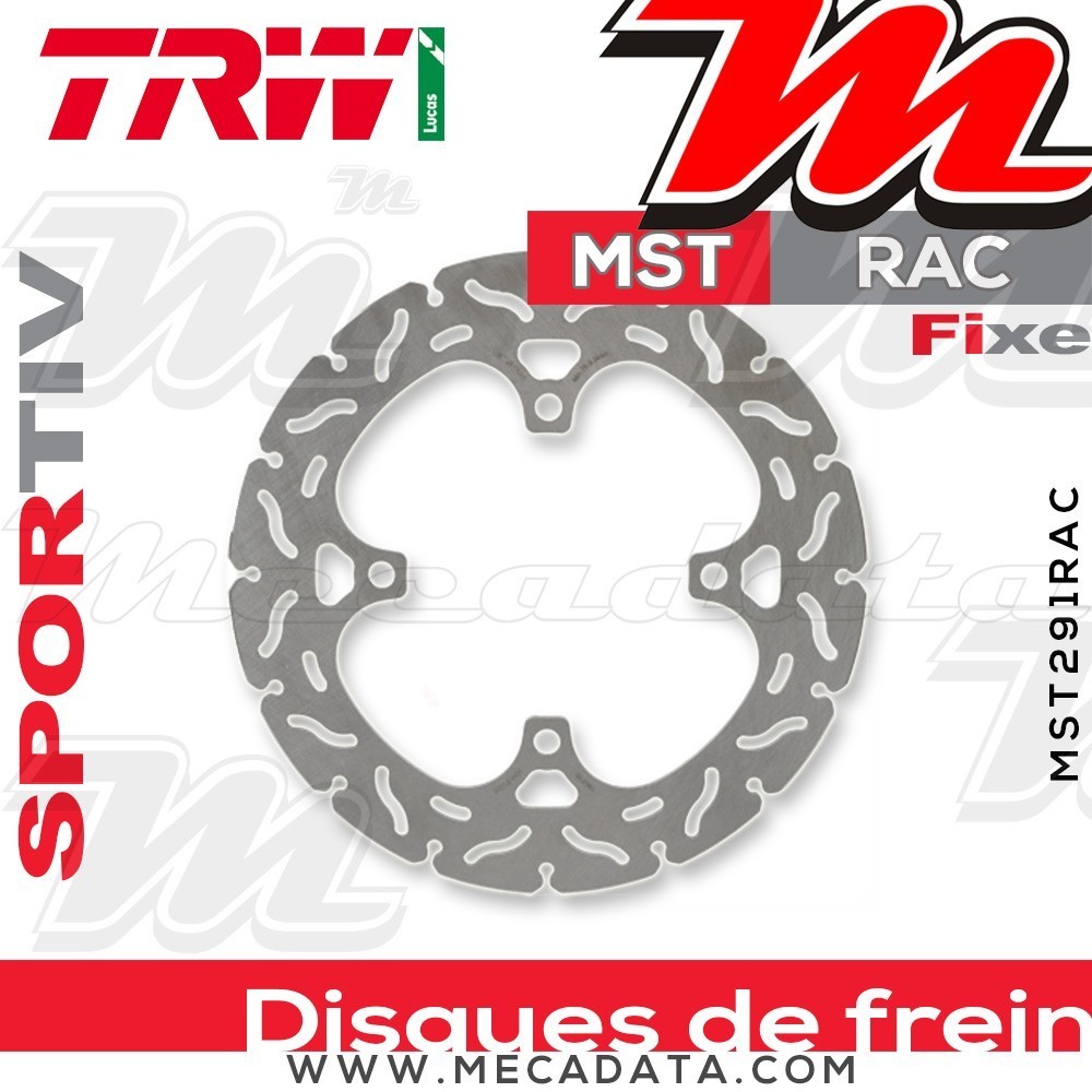 Disque de frein Arrière ~ Kawasaki Z 800 e version ABS (ZR800C) 2013+ ~ TRW Lucas MST 291 RAC