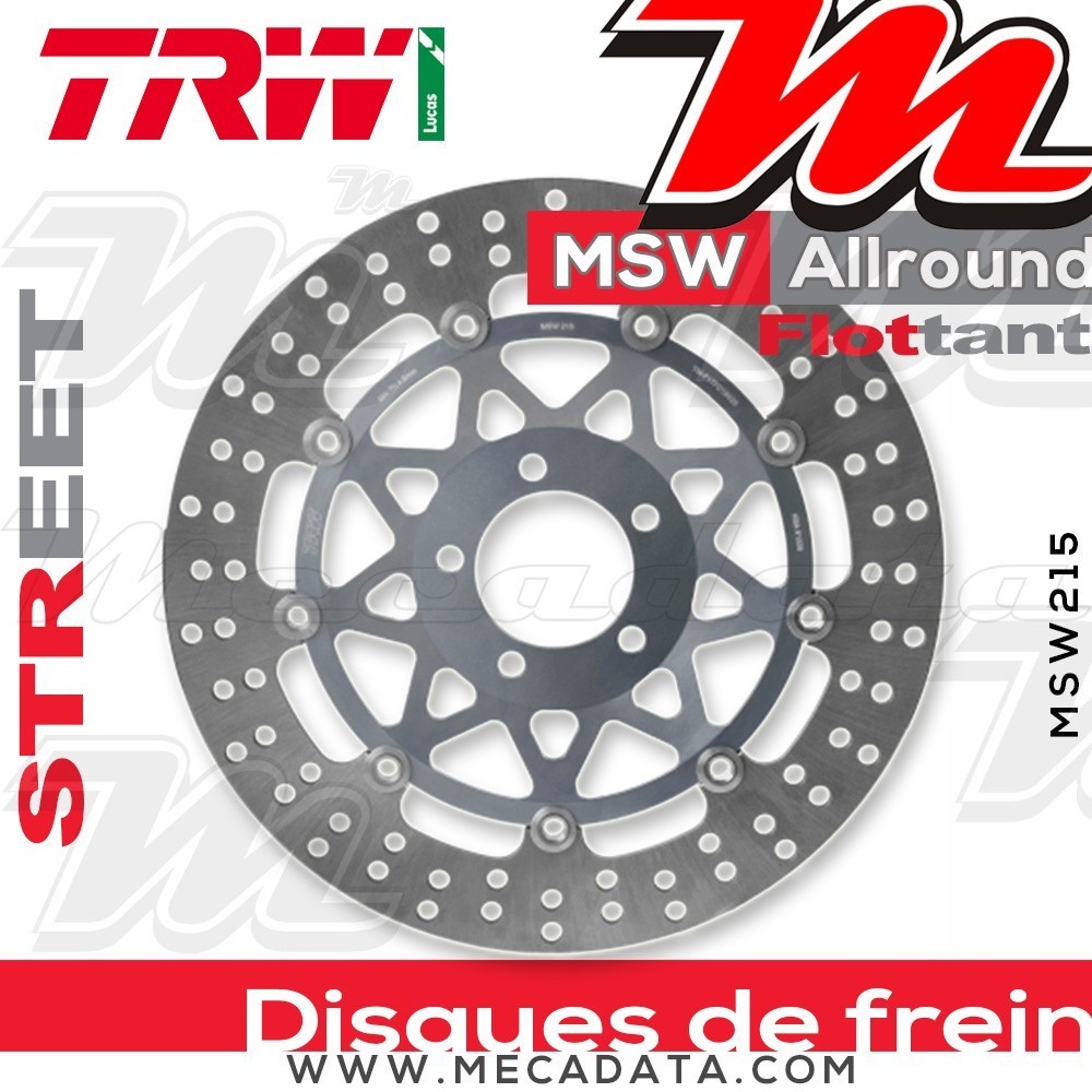 Disque de frein Avant ~ Kawasaki ZR 750 Zephyr (ZR750C) 1991-1995 ~ TRW Lucas MSW 215