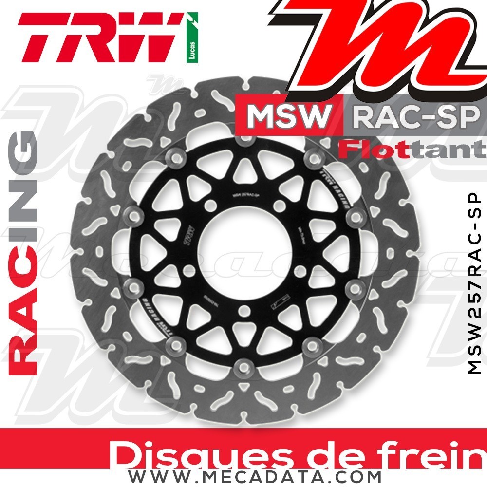 Disque de frein Avant ~ Kawasaki ZX-6R 600 Ninja (ZX600R) 2009+ ~ TRW Lucas MSW 257 RAC-SP