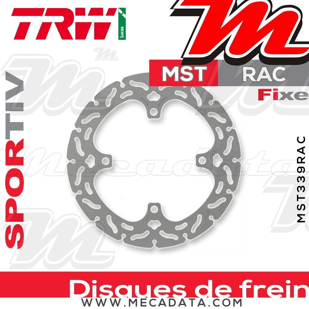 Disque de frein Arrière ~ Kawasaki KLX 450 R (LX450) 2007+ ~ TRW Lucas MST 339 RAC